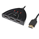 Free HDMI Cable (1.5M) + HDMI V1.4 Male to 3x HDMI V1.4 Female Switch Black