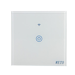 weto w-t11 eu / us / cn 1 bende wifi smart wandschakelaar touch sensor schakelaar smart home afstandsbediening werkt met alexa google naar huis via smartphone