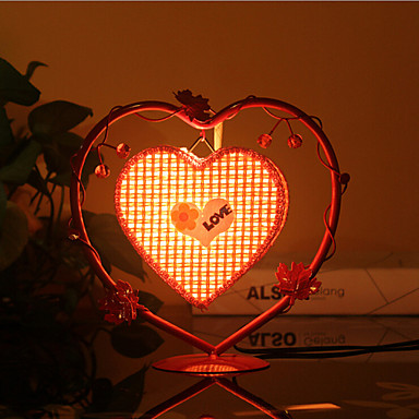 Kreative fersken hjerte lampe soverom nattbordlampe belysning ...